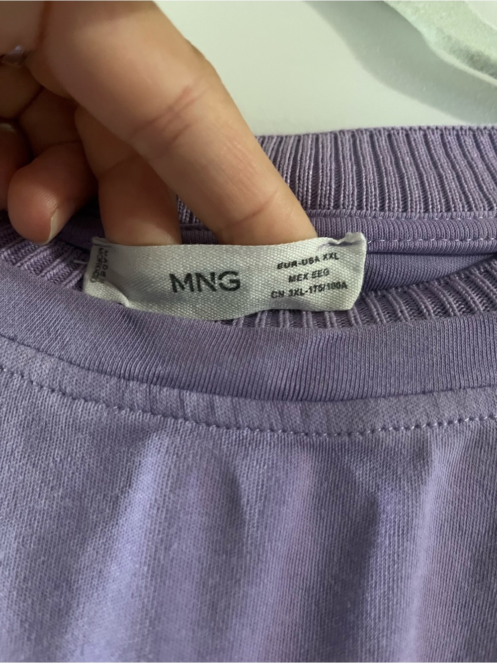 Mango Cropped Boxy Tee - Lavender - Picture 3 of 7